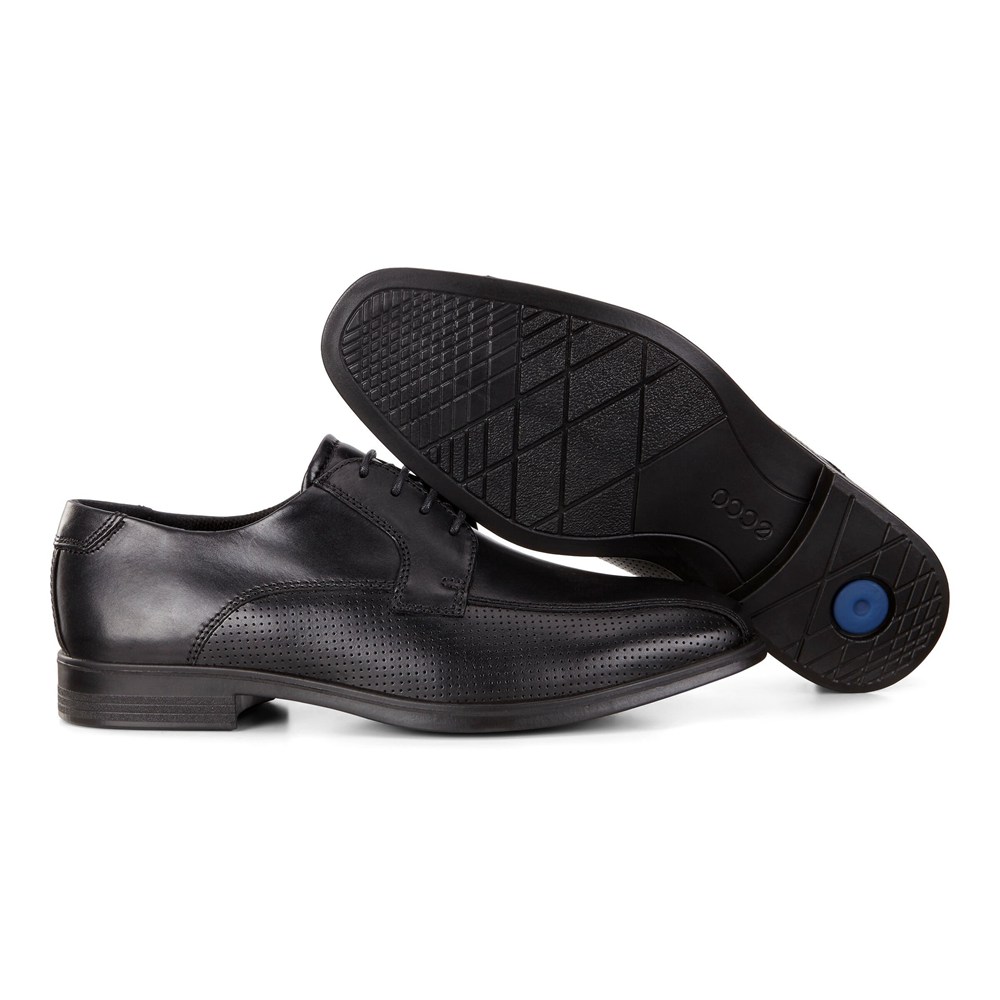 ECCO Mens Dress Shoes Black - Melbourne - EJV-948367